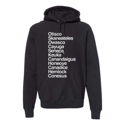 Finger Lakes Ny Finger Lakes Region Cayuga Seneca Keuka Premium Hoodie