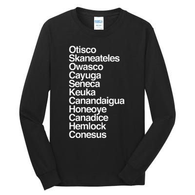 Finger Lakes Ny Finger Lakes Region Cayuga Seneca Keuka Tall Long Sleeve T-Shirt