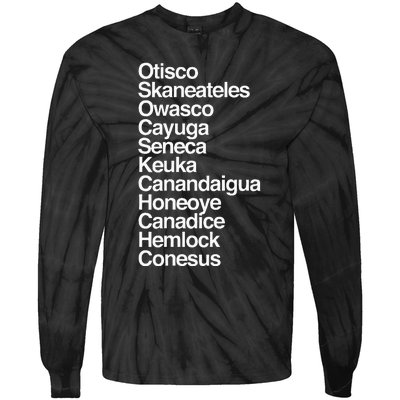 Finger Lakes Ny Finger Lakes Region Cayuga Seneca Keuka Tie-Dye Long Sleeve Shirt