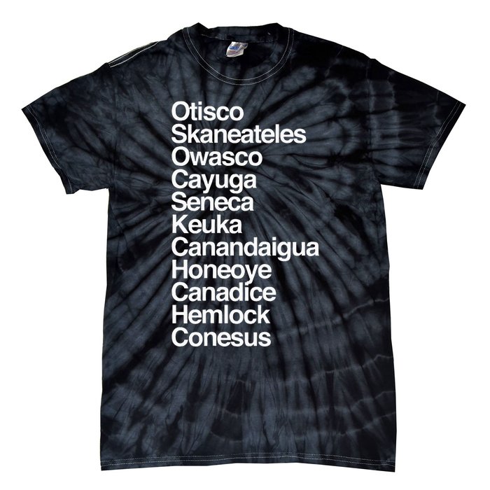 Finger Lakes Ny Finger Lakes Region Cayuga Seneca Keuka Tie-Dye T-Shirt