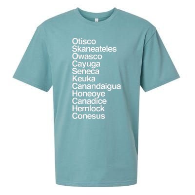 Finger Lakes Ny Finger Lakes Region Cayuga Seneca Keuka Sueded Cloud Jersey T-Shirt