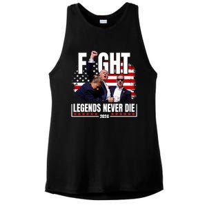 Fight Legends Never Die 2024 Trump Shooting Ladies PosiCharge Tri-Blend Wicking Tank