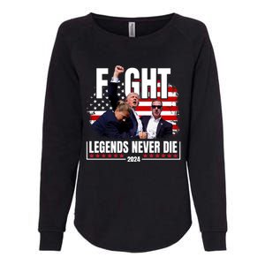 Fight Legends Never Die 2024 Trump Shooting Womens California Wash Sweatshirt