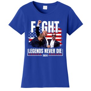 Fight Legends Never Die 2024 Trump Shooting Women's T-Shirt