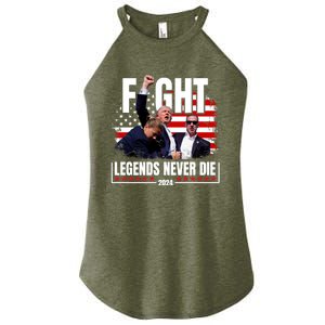 Fight Legends Never Die 2024 Trump Shooting Women's Perfect Tri Rocker Tank