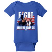 Fight Legends Never Die 2024 Trump Shooting Baby Bodysuit