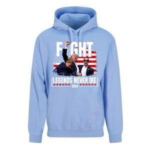 Fight Legends Never Die 2024 Trump Shooting Unisex Surf Hoodie