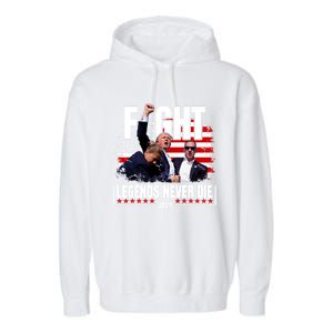 Fight Legends Never Die 2024 Trump Shooting Garment-Dyed Fleece Hoodie