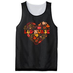 Fall L&D Nurse Thanksgiving Groovy Labor And Delivery Nurse Mesh Reversible Basketball Jersey Tank