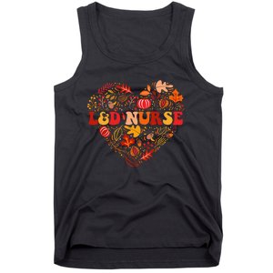 Fall L&D Nurse Thanksgiving Groovy Labor And Delivery Nurse Tank Top