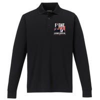 Fight Legends Never Die 2024 Trump Shooting Performance Long Sleeve Polo