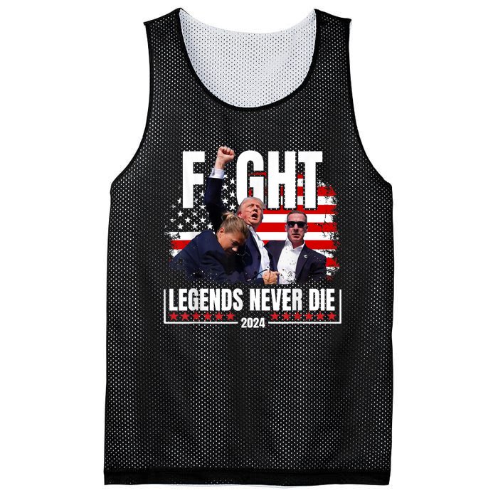 Fight Legends Never Die 2024 Trump Shooting Mesh Reversible Basketball Jersey Tank