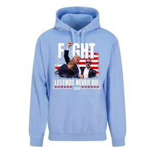 Fight Legends Never Die 2024 Trump Shooting Unisex Surf Hoodie