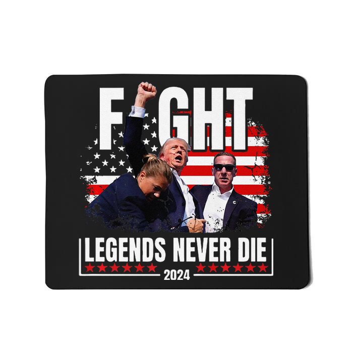 Fight Legends Never Die 2024 Trump Shooting Premium Mousepad