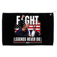 Fight Legends Never Die 2024 Trump Shooting Premium Grommeted Golf Towel