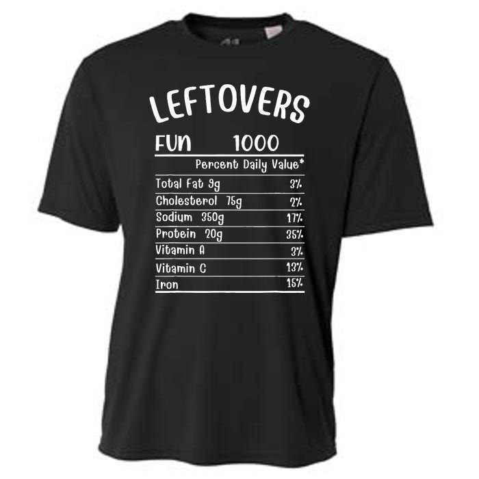 Funny Leftovers Nutrition Facts Thanksgiving Matching Family Cooling Performance Crew T-Shirt