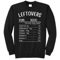 Funny Leftovers Nutrition Facts Thanksgiving Matching Family Sweatshirt