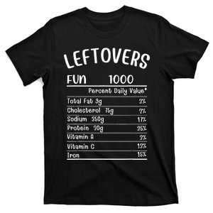 Funny Leftovers Nutrition Facts Thanksgiving Matching Family T-Shirt