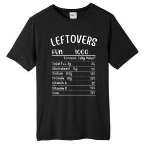 Funny Leftovers Nutrition Facts Thanksgiving Matching Family Tall Fusion ChromaSoft Performance T-Shirt