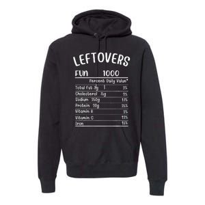 Funny Leftovers Nutrition Facts Thanksgiving Matching Family Premium Hoodie