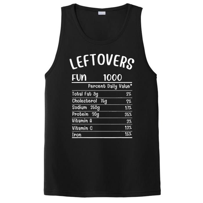 Funny Leftovers Nutrition Facts Thanksgiving Matching Family PosiCharge Competitor Tank