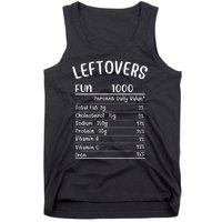 Funny Leftovers Nutrition Facts Thanksgiving Matching Family Tank Top