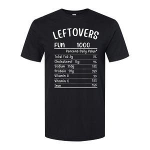 Funny Leftovers Nutrition Facts Thanksgiving Matching Family Softstyle CVC T-Shirt