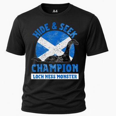 Funny Loch Ness Monster Nessie Hide And Seek Champion Cooling Performance Crew T-Shirt