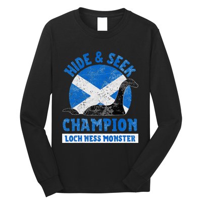 Funny Loch Ness Monster Nessie Hide And Seek Champion Long Sleeve Shirt