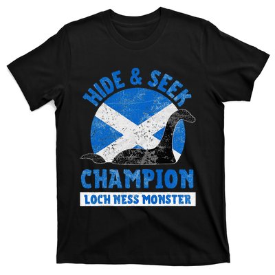 Funny Loch Ness Monster Nessie Hide And Seek Champion T-Shirt