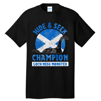 Funny Loch Ness Monster Nessie Hide And Seek Champion Tall T-Shirt