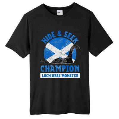 Funny Loch Ness Monster Nessie Hide And Seek Champion Tall Fusion ChromaSoft Performance T-Shirt