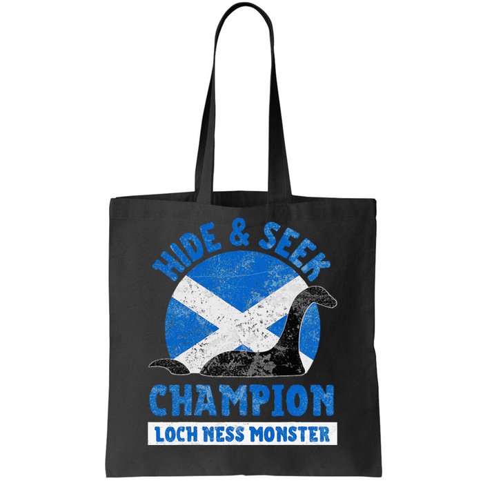 Funny Loch Ness Monster Nessie Hide And Seek Champion Tote Bag