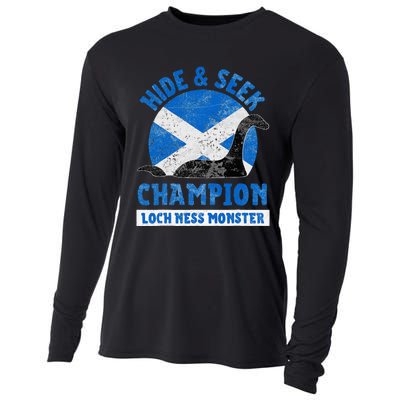 Funny Loch Ness Monster Nessie Hide And Seek Champion Cooling Performance Long Sleeve Crew