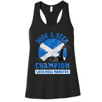 Funny Loch Ness Monster Nessie Hide And Seek Champion Women's Racerback Tank