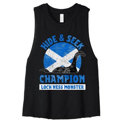 Funny Loch Ness Monster Nessie Hide And Seek Champion Women's Racerback Cropped Tank