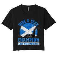 Funny Loch Ness Monster Nessie Hide And Seek Champion Women's Crop Top Tee