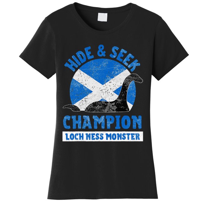 Funny Loch Ness Monster Nessie Hide And Seek Champion Women's T-Shirt