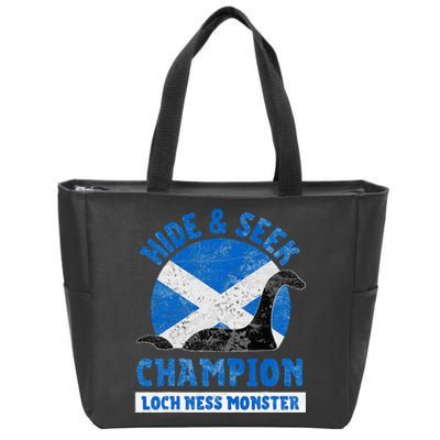 Funny Loch Ness Monster Nessie Hide And Seek Champion Zip Tote Bag