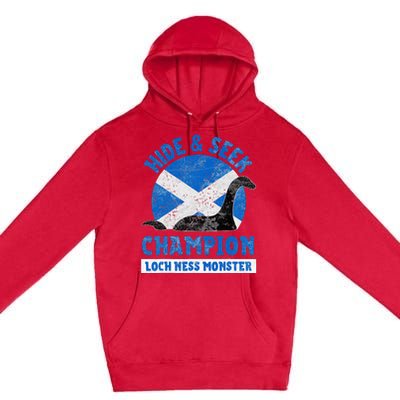 Funny Loch Ness Monster Nessie Hide And Seek Champion Premium Pullover Hoodie