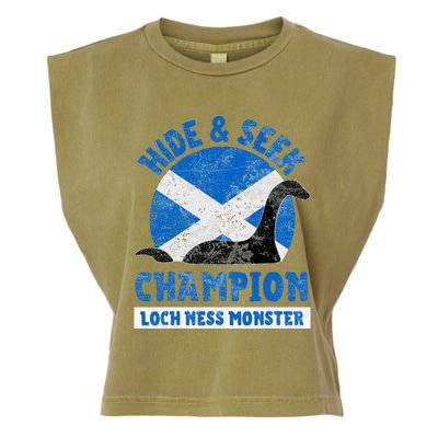 Funny Loch Ness Monster Nessie Hide And Seek Champion Garment-Dyed Women's Muscle Tee