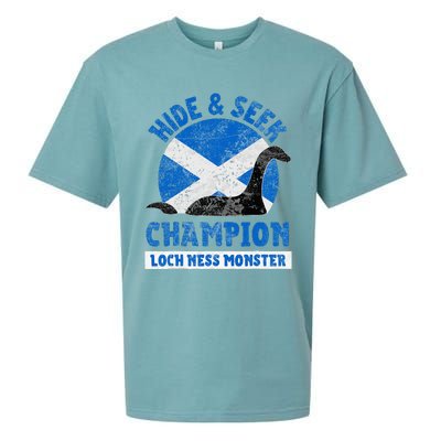 Funny Loch Ness Monster Nessie Hide And Seek Champion Sueded Cloud Jersey T-Shirt