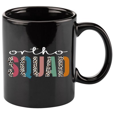 Funny Leopard Nursing Ortho Squad Orthopedics Nurse 11oz C Handle Ceramic Mug