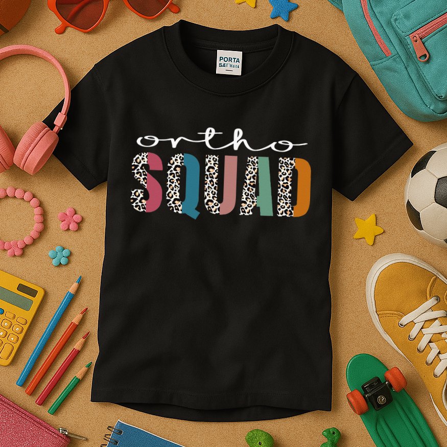 Funny Leopard Nursing Ortho Squad Orthopedics Nurse Kids T-Shirt