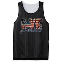 Funny Love Nebraska American Flag Patriotic Mesh Reversible Basketball Jersey Tank