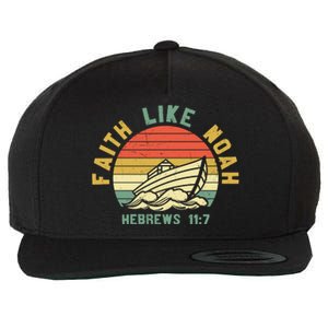 Faith Like Noah Hebrews Sunset Wool Snapback Cap