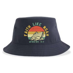 Faith Like Noah Hebrews Sunset Sustainable Bucket Hat