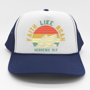 Faith Like Noah Hebrews Sunset Trucker Hat