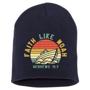 Faith Like Noah Hebrews Sunset Short Acrylic Beanie