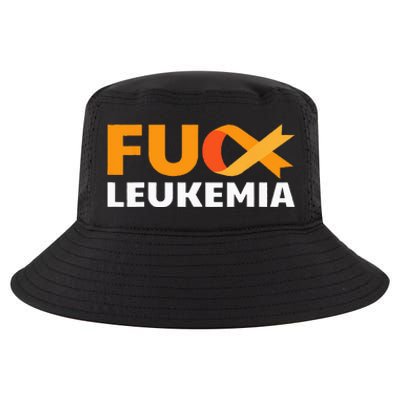 Fuck Leukemia Orange Ribbon Awareness Cancer Survivor Gift Cool Comfort Performance Bucket Hat